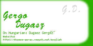gergo dugasz business card